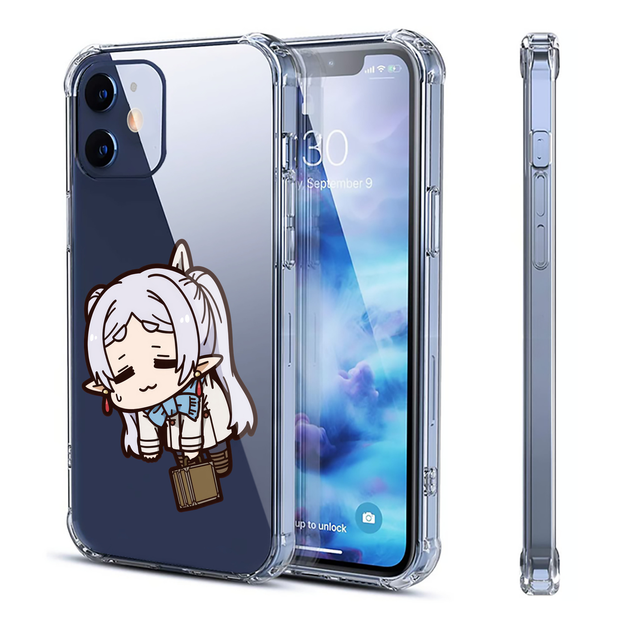 （画像用） 葬送のフリーレン Frieren 【iPhone 12シリーズ対応】透明スマホケース（クリアソフトケース）